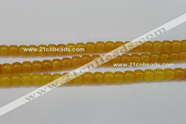 CAG7115 15.5 inches 10*12mm apple-shaped yellow agate gemstone beads