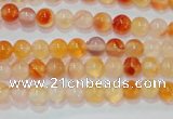 CAG7130 15.5 inches 4mm round red agate gemstone beads