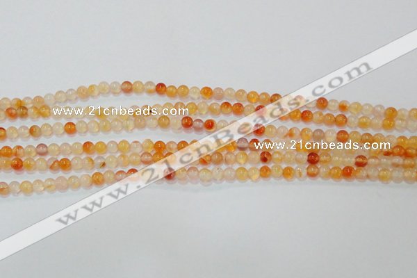 CAG7130 15.5 inches 4mm round red agate gemstone beads