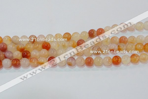 CAG7133 15.5 inches 10mm round red agate gemstone beads