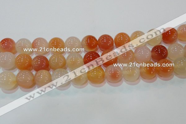 CAG7137 15.5 inches 18mm round red agate gemstone beads