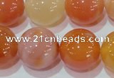 CAG7138 15.5 inches 20mm round red agate gemstone beads