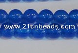 CAG7160 15.5 inches 8mm round blue agate gemstone beads