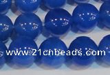 CAG7162 15.5 inches 12mm round blue agate gemstone beads