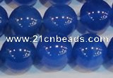 CAG7163 15.5 inches 14mm round blue agate gemstone beads