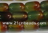 CAG7177 15.5 inches 12*16mm drum rainbow agate gemstone beads