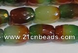 CAG7180 15.5 inches 12*16mm drum rainbow agate gemstone beads