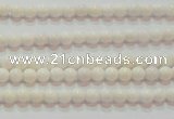 CAG7181 15.5 inches 3mm round white agate gemstone beads