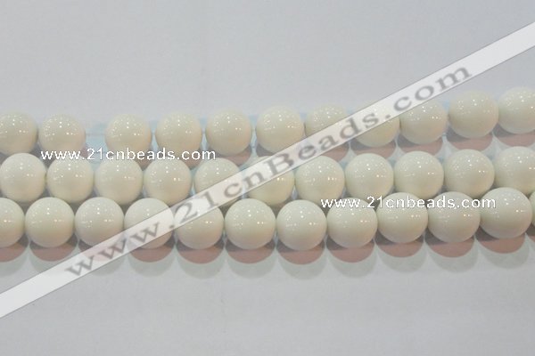 CAG7183 15.5 inches 16mm round white agate gemstone beads