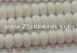 CAG7191 15.5 inches 5*8mm rondelle white agate gemstone beads