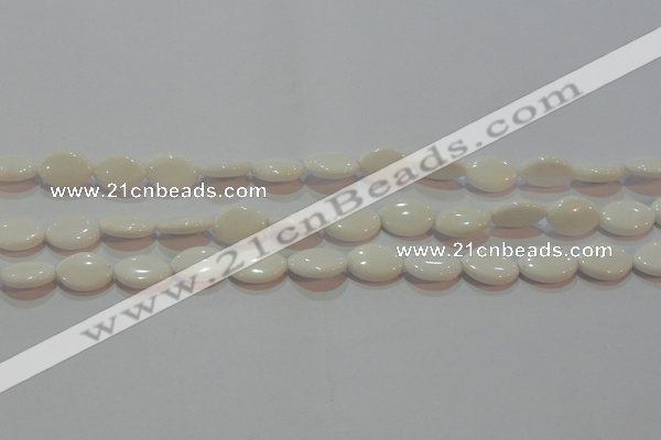 CAG7228 15.5 inches 10*14mm marquise white agate gemstone beads