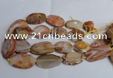 CAG7314 15.5 inches 20*30mm - 30*40mm freeform red botswana agate beads