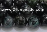 CAG7325 15.5 inches 14mm round dragon veins agate beads wholesale