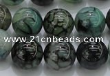 CAG7326 15.5 inches 16mm round dragon veins agate beads wholesale