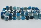 CAG7353 15.5 inches 14*15mm - 16*18mm octagonal dragon veins agate beads