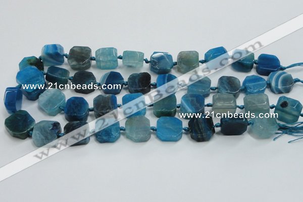 CAG7353 15.5 inches 14*15mm - 16*18mm octagonal dragon veins agate beads