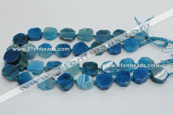 CAG7359 15.5 inches 18*20mm - 20*22mm octagonal dragon veins agate beads