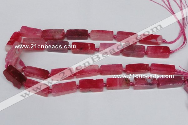 CAG7372 15.5 inches 8*20mm - 10*25mm cuboid dragon veins agate beads