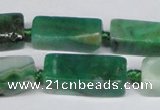 CAG7377 15.5 inches 8*20mm - 10*25mm cuboid dragon veins agate beads