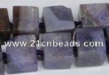 CAG7383 15.5 inches 11*12mm - 13*14mm cube dragon veins agate beads