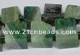 CAG7385 15.5 inches 11*12mm - 13*14mm cube dragon veins agate beads