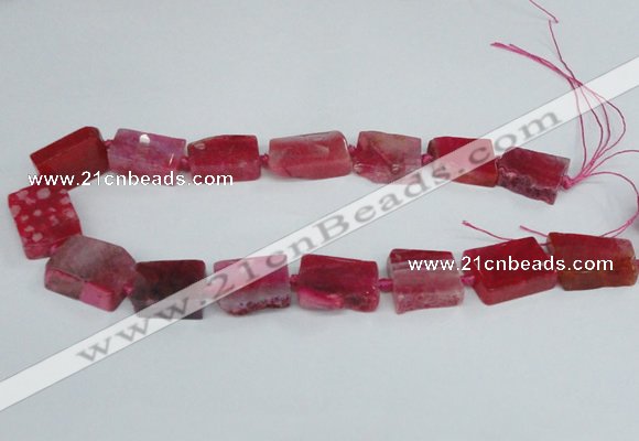 CAG7389 15.5 inches 15*20mm - 18*25mm freeform dragon veins agate beads