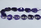 CAG7399 15.5 inches 25*25mm - 30*35mm freeform dragon veins agate beads