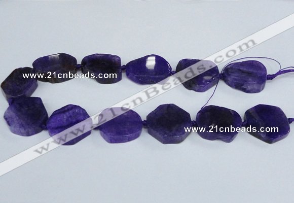 CAG7399 15.5 inches 25*25mm - 30*35mm freeform dragon veins agate beads