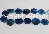 CAG7400 15.5 inches 25*25mm - 30*35mm freeform dragon veins agate beads