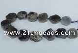 CAG7413 15.5 inches 25*27mm - 30*32mm freeform dragon veins agate beads