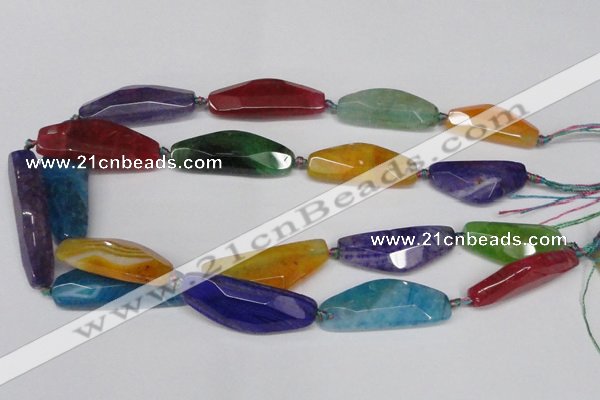 CAG7417 15.5 inches 16*35mm - 18*50mm dragon veins agate beads