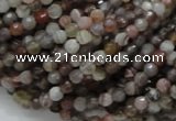 CAG742 15.5 inches 4mm faceted round botswana agate beads wholesale