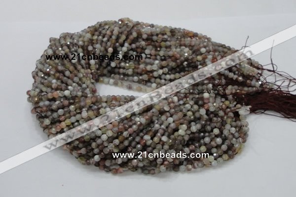 CAG742 15.5 inches 4mm faceted round botswana agate beads wholesale