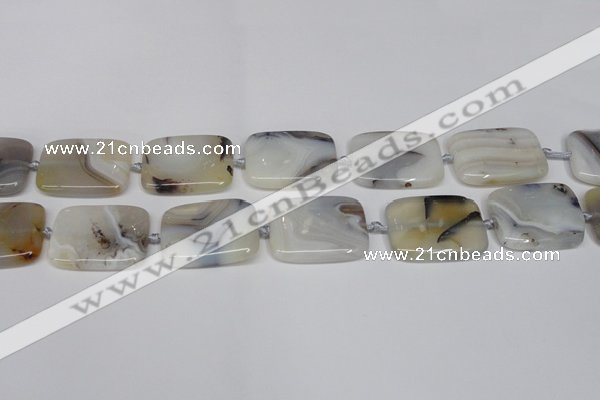 CAG7424 15.5 inches 20*30mm rectangle Montana agate beads