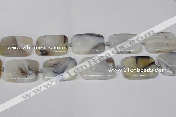 CAG7426 15.5 inches 30*40mm rectangle Montana agate beads