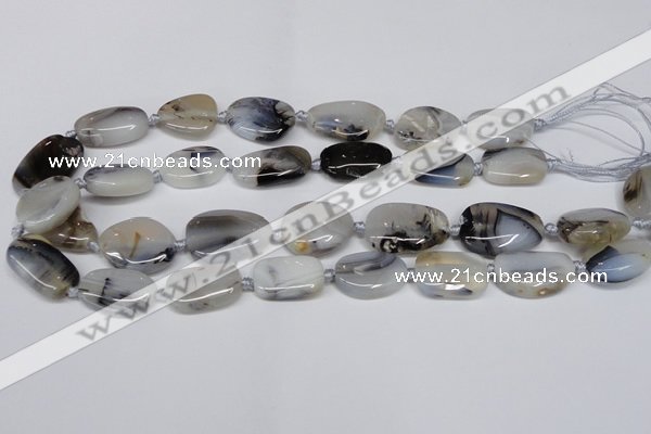 CAG7428 15.5 inches 15*20mm - 20*30mm freeform Montana agate beads