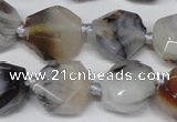 CAG7430 15.5 inches 13*15mm - 15*18mm faceted nuggets Montana agate beads