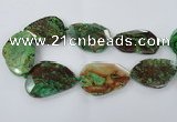 CAG7431 15.5 inches 40*45mm - 45*60mm faceted freeform ocean agate beads