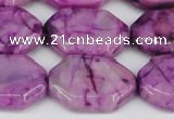 CAG7435 15.5 inches 20*30mm octagonal crazy lace agate beads