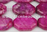 CAG7436 15.5 inches 20*30mm octagonal crazy lace agate beads