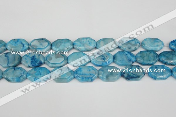 CAG7438 15.5 inches 20*30mm octagonal crazy lace agate beads