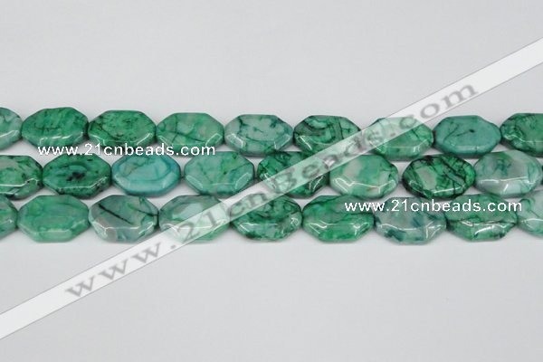 CAG7439 15.5 inches 20*30mm octagonal crazy lace agate beads