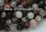 CAG744 15.5 inches 8mm faceted round botswana agate beads wholesale