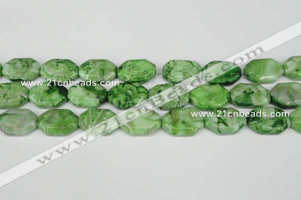 CAG7440 15.5 inches 20*30mm octagonal crazy lace agate beads