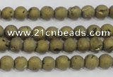 CAG7446 15.5 inches 6mm round plated druzy agate beads wholesale