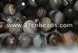 CAG745 15.5 inches 12mm faceted round botswana agate beads wholesale