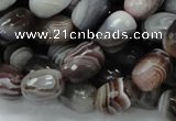 CAG747 15.5 inches 10*14mm faceted egg-shaped botswana agate beads