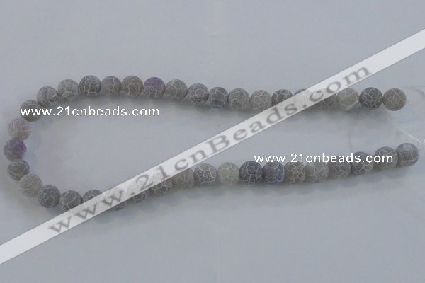 CAG7478 15.5 inches 4mm round frosted agate beads wholesale