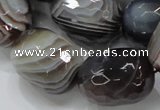 CAG748 15.5 inches 18*25mm faceted egg-shaped botswana agate beads