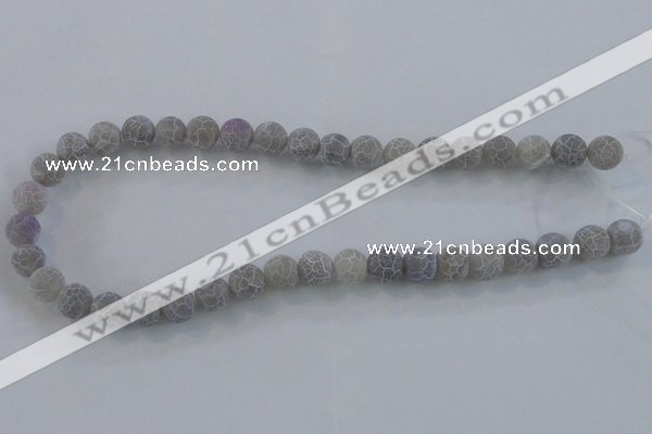 CAG7480 15.5 inches 8mm round frosted agate beads wholesale